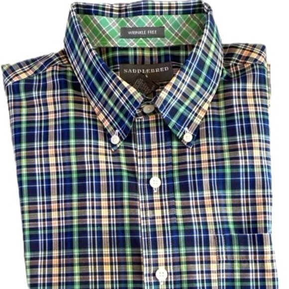 SADDLEBRED | Short Sleeve Men's button down shirt Size L - Picture 3 of 13
